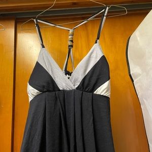 Black and Gray Strappy Dress